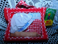 15" MADELINE DOLL 4 KITCHEN ACCS NEW RED  CASE CHEF HAT, MITT, RECIPE, ROLLING PIN OR PINK COMPLETE OUTFIT